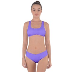 Sweet Crocus Purple	 - 	criss Cross Bikini Set by ColorfulSwimWear