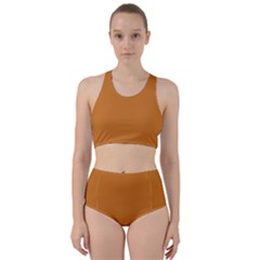 Ochre Orange	 - 	racer Back Bikini Set by ColorfulSwimWear