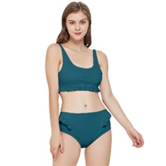 Midnight Green	 - 	frilly Bikini Set by ColorfulSwimWear