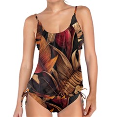 Ai Generated Leaves Tropical Palm Tankini Set by Ravend