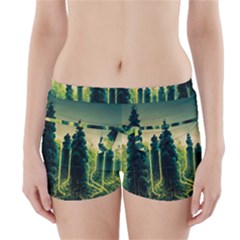 Ai Generated Soil Forest Crisis Nature Boyleg Bikini Wrap Bottoms