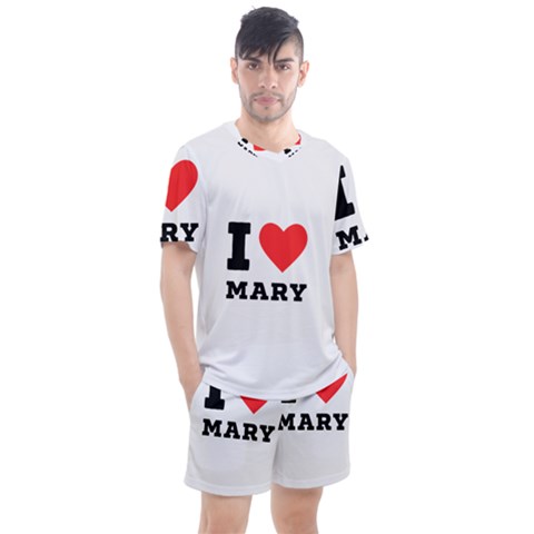 I Love Mary Men s Mesh Tee And Shorts Set by ilovewhateva