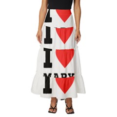 I Love Mary Tiered Ruffle Maxi Skirt by ilovewhateva