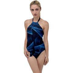 Technology Digital Business Polygon Geometric Go With The Flow One Piece Swimsuit by Ravend