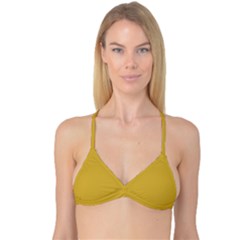 Metallic Gold	 - 	reversible Tri Bikini Top by ColorfulSwimWear