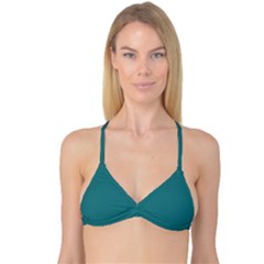 Greenish Blue	 - 	reversible Tri Bikini Top by ColorfulSwimWear