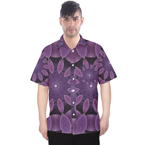 Shape Geometric Symmetrical Symmetry Wallpaper Men s Hawaii Shirt by Ravend