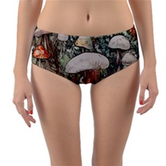 Magician s Toadstool Reversible Mid-waist Bikini Bottoms by GardenOfOphir