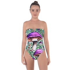 Magician s Conjuration Mushroom Tie Back One Piece Swimsuit by GardenOfOphir