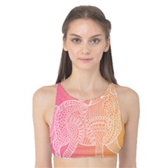 Unicorm Orange And Pink Tank Bikini Top by lifestyleshopee