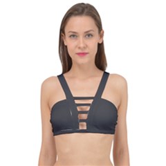 Shadow Grey	 - 	cage Up Bikini Top by ColorfulSwimWear