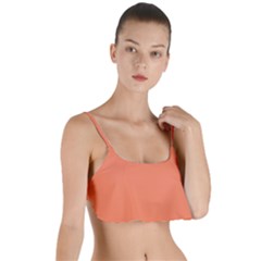 Basket Ball Orange	 - 	layered Top Bikini Top by ColorfulSwimWear