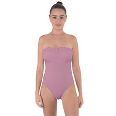 Lipstick Pink	 - 	tie Back One Piece Swimsuit by ColorfulSwimWear