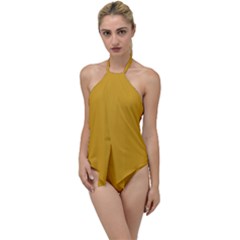 Orange Gold	 - 	go With The Flow One Piece Swimsuit by ColorfulSwimWear