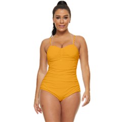 Orange Peel	 - 	retro Full Coverage Swimsuit by ColorfulSwimWear