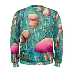Natural Mushroom Design Fairycore Garden Men s Sweatshirt