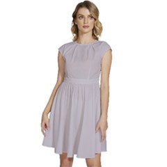 Orchid Hush Purple	 - 	cap Sleeve High Waist Dress by ColorfulDresses