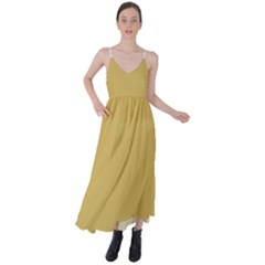 Trombone Yellow	 - 	tie Back Maxi Dress by ColorfulDresses