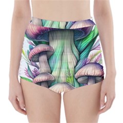 Woodsy Mushroom High-waisted Bikini Bottoms