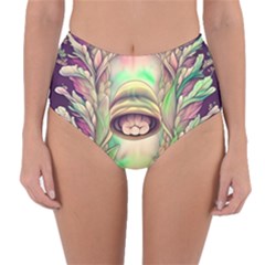 Mystic Mushroom Reversible High-waist Bikini Bottoms by GardenOfOphir