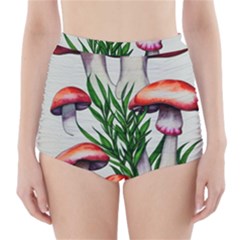 Forest Fungi High-waisted Bikini Bottoms