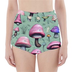 Boho Woods Mushroom High-waisted Bikini Bottoms