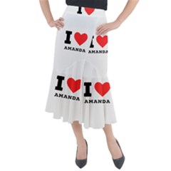 I Love Amanda Midi Mermaid Skirt by ilovewhateva