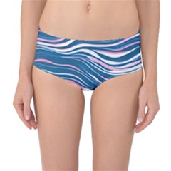Modern Fluid Art Mid-waist Bikini Bottoms by GardenOfOphir