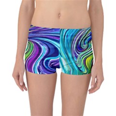 Waves Of Color Reversible Boyleg Bikini Bottoms by GardenOfOphir