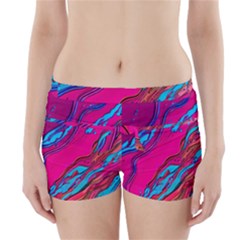 Colorful Abstract Fluid Art Boyleg Bikini Wrap Bottoms by GardenOfOphir
