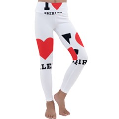 I Love Shirley Kids  Lightweight Velour Classic Yoga Leggings by ilovewhateva