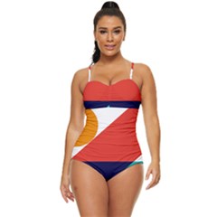 Zip Pay Special Series 13 Retro Full Coverage Swimsuit by Mrsondesign
