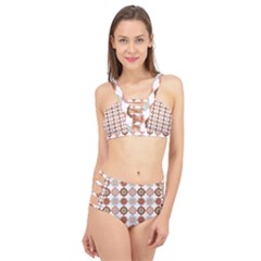 Trendy Pattern Cage Up Bikini Set by GardenOfOphir