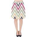 Colorful Chevron Velvet High Waist Skirt View1