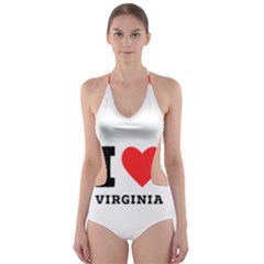 I Love Virginia Cut-out One Piece Swimsuit by ilovewhateva
