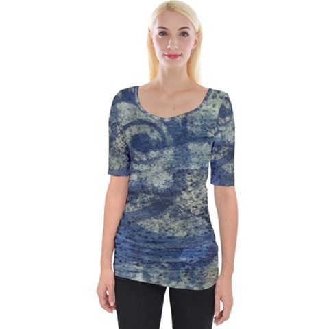 Elemental Beauty Abstract Print Wide Neckline Tee by dflcprintsclothing