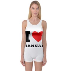 I Love Hannah One Piece Boyleg Swimsuit
