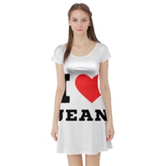 I Love Jean Short Sleeve Skater Dress by ilovewhateva