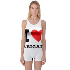 I Love Abigail  One Piece Boyleg Swimsuit