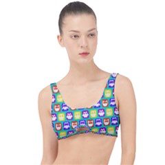 Colorful Whimsical Owl Pattern The Little Details Bikini Top by GardenOfOphir