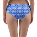 Blue And White Owl Pattern Reversible Mid-Waist Bikini Bottoms View4