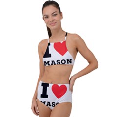 I Love Mason High Waist Tankini Set by ilovewhateva