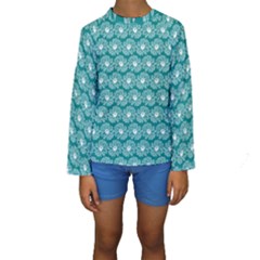 Gerbera Daisy Vector Tile Pattern Kids  Long Sleeve Swimwear by GardenOfOphir