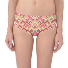 Trendy Chic Modern Chevron Pattern Mid-waist Bikini Bottoms by GardenOfOphir