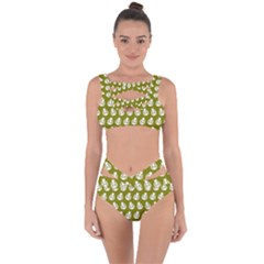 Ladybug Vector Geometric Tile Pattern Bandaged Up Bikini Set  by GardenOfOphir