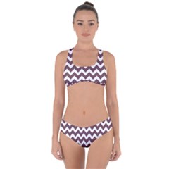 Chevron Pattern Gifts Criss Cross Bikini Set by GardenOfOphir