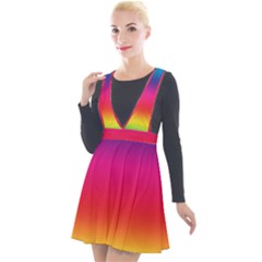 Spectrum Plunge Pinafore Velour Dress by nateshop