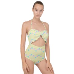 Sugar-factory Scallop Top Cut Out Swimsuit by nateshop