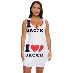 I Love Jack Draped Bodycon Dress by ilovewhateva