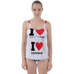 I Love Stephen Twist Front Tankini Set by ilovewhateva